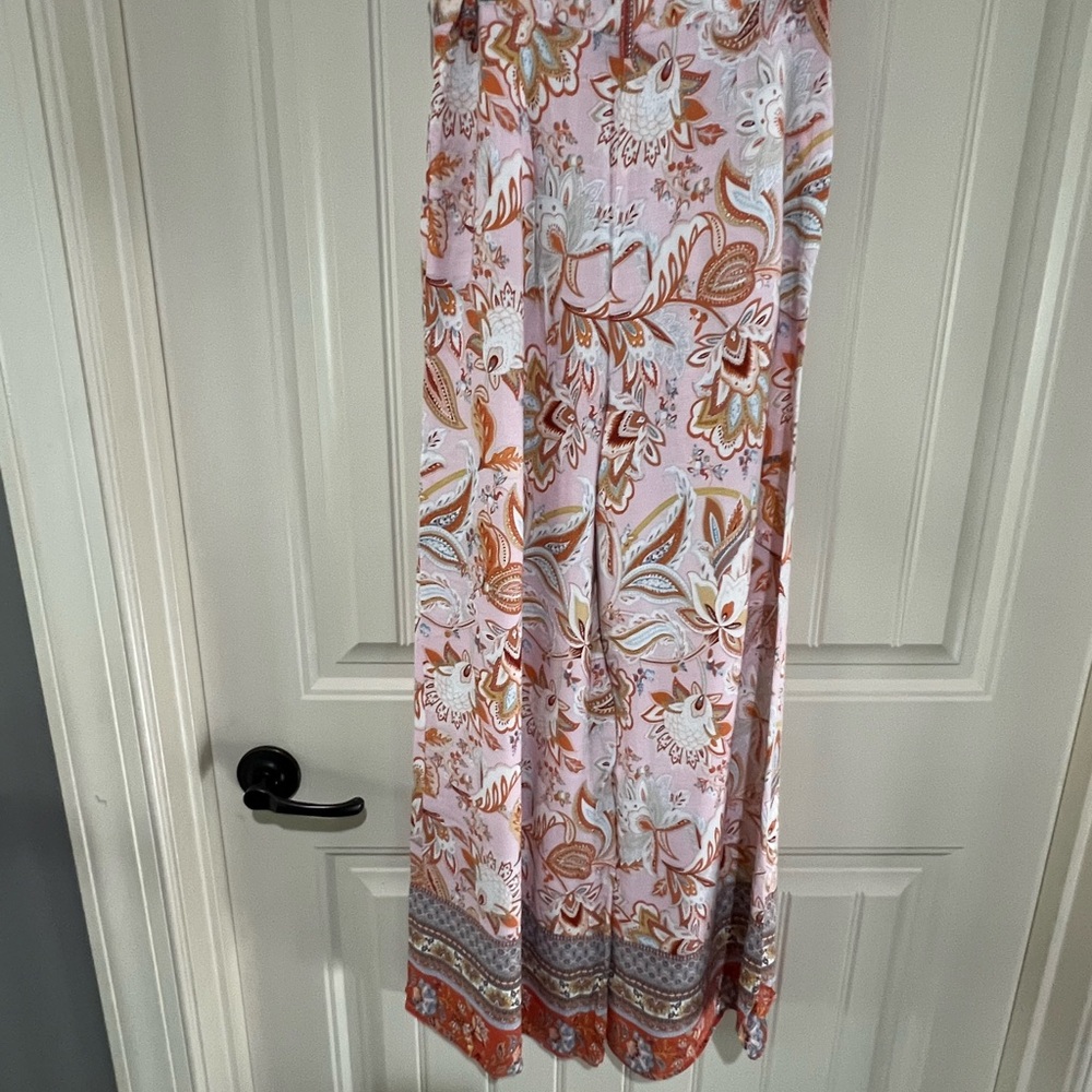 Vici Cancun Printed Bra Top & Belted Wide Leg Pant Set - Picture 5 of 8